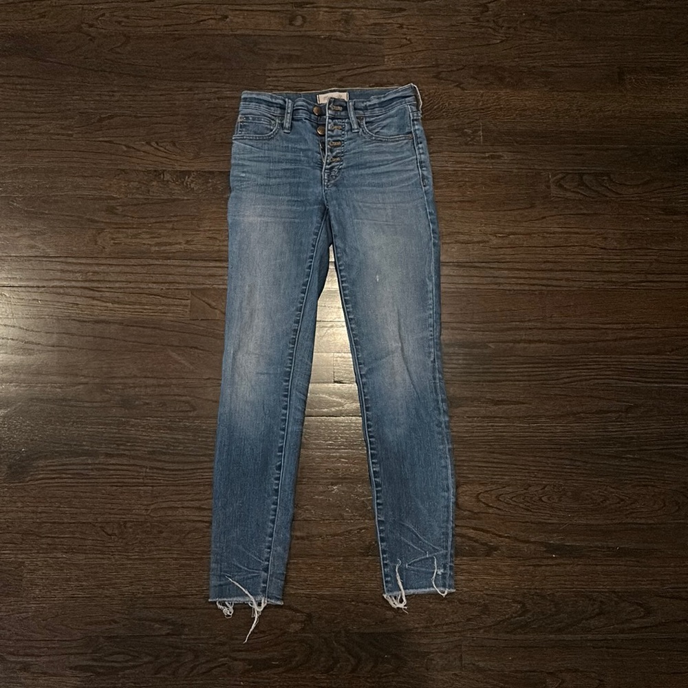 Madewell 9" High Riser Skinny Skinny Crop Button Fly Size 24